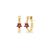 Blue Sapphire Earrings For Women - Twisted Earrings - 925 Sterling Silver - Gold Plated - Huggie Earring - Hoop Earrings - 1.30mm Gemstone